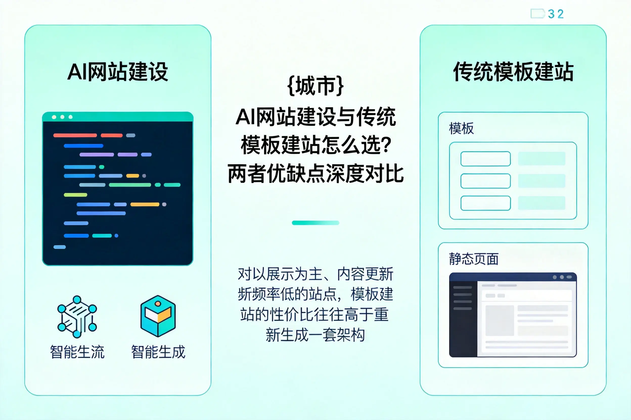那曲AI网站建设与传统模板建站怎么选？两者优缺点深度对比