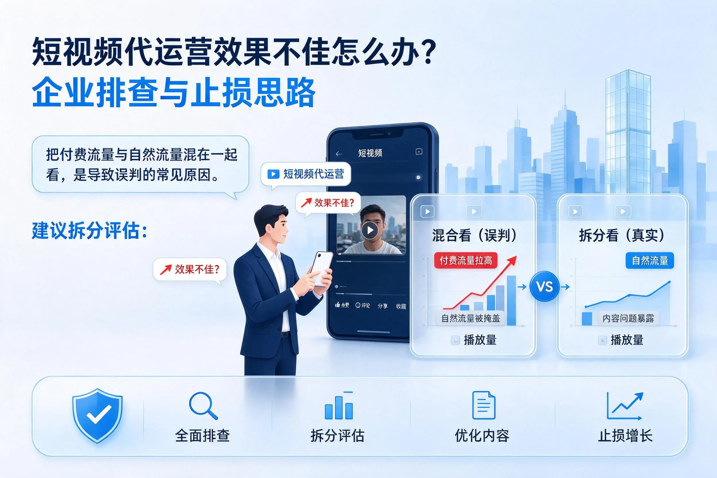 短视频代运营效果不佳怎么办？那曲企业排查与止损思路