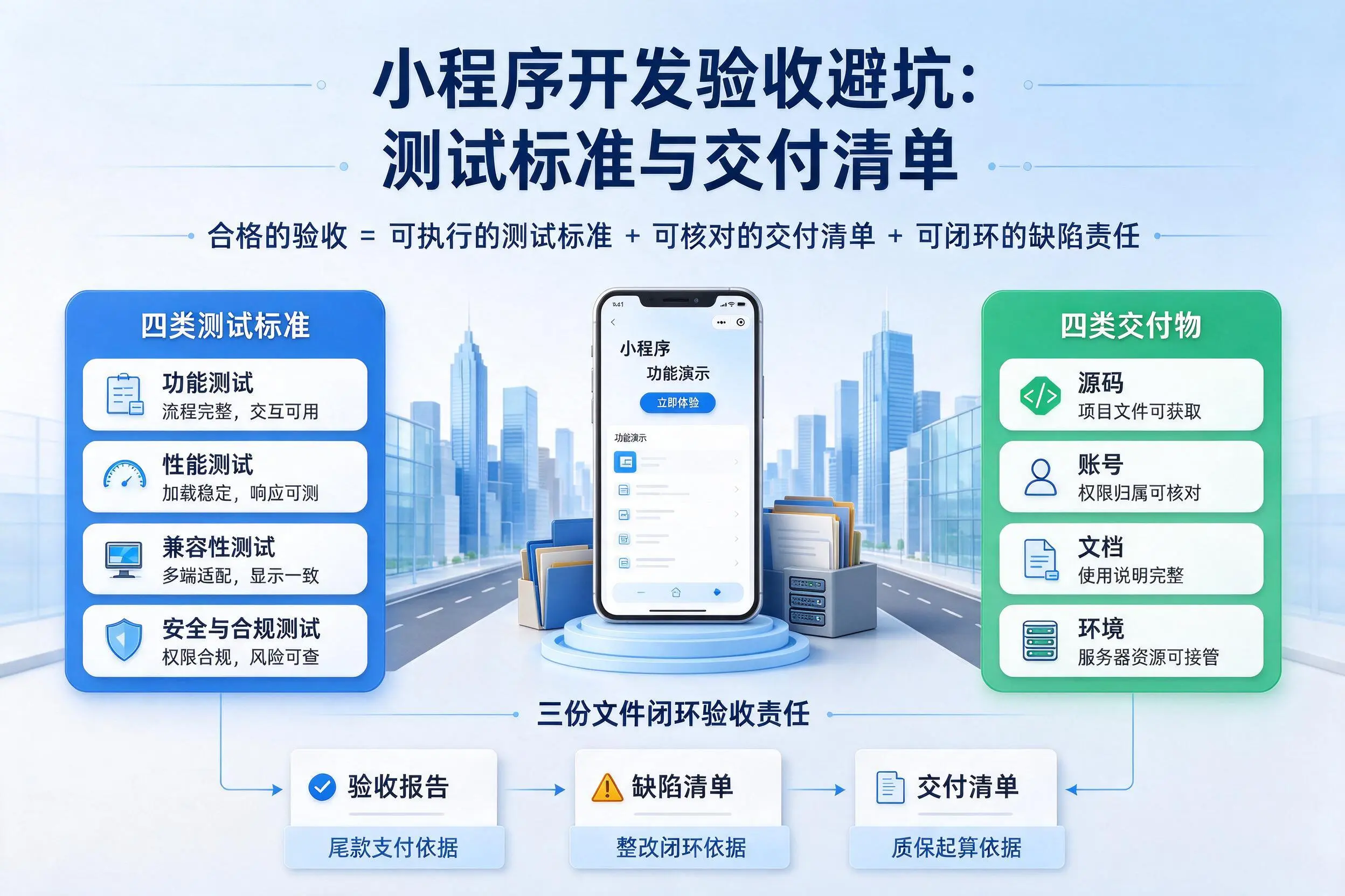 那曲小程序开发验收避坑:测试标准与交付清单