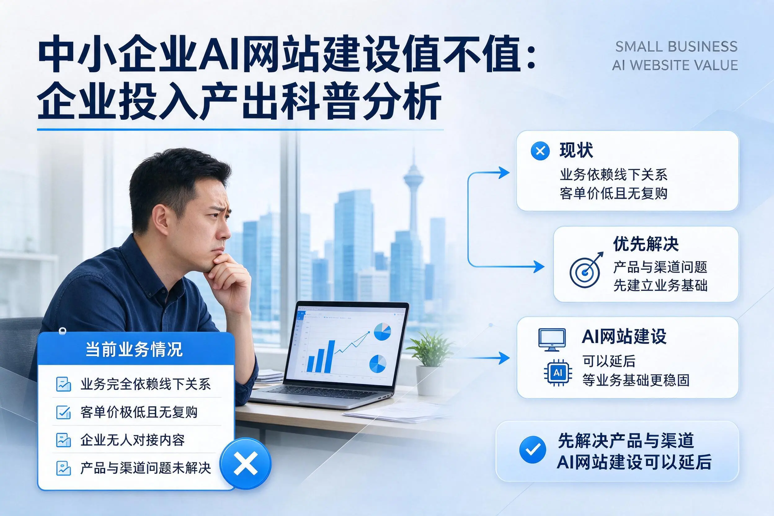 中小企业AI网站建设值不值：那曲企业投入产出科普分析