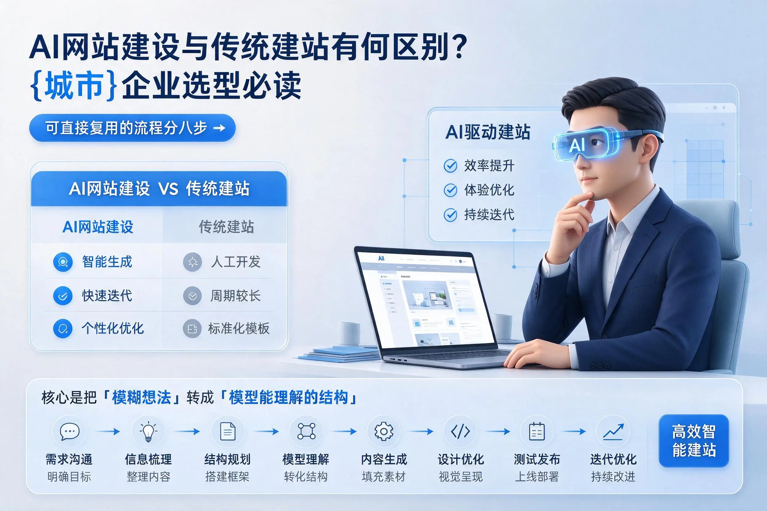 AI网站建设与传统建站有何区别?那曲企业选型必读