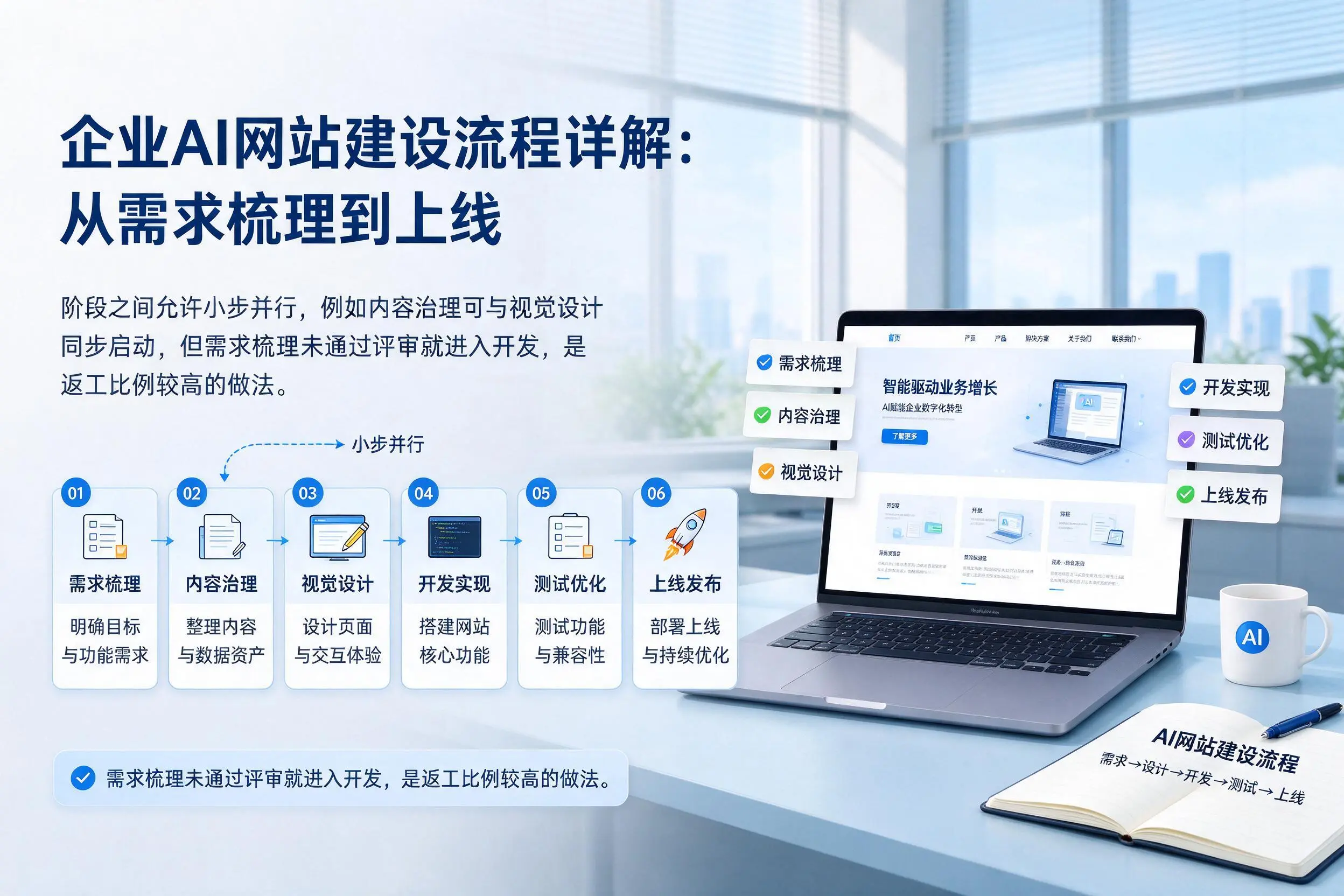 那曲企业AI网站建设流程详解：从需求梳理到上线