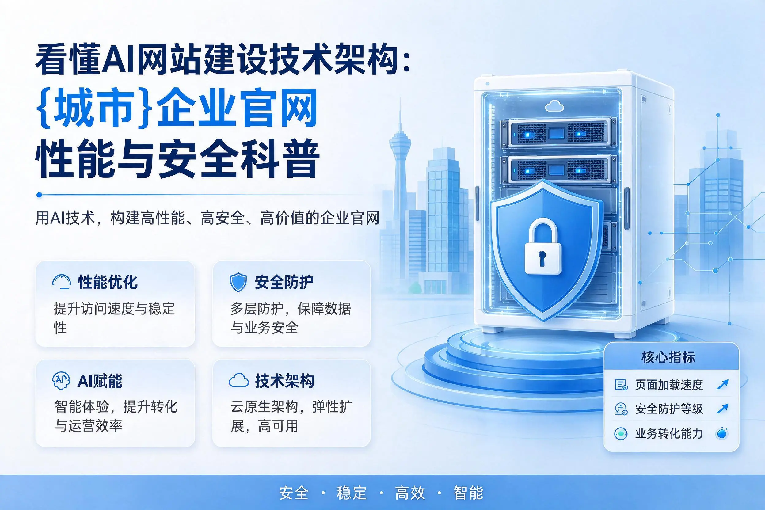 看懂AI网站建设技术架构：那曲企业官网性能与安全科普