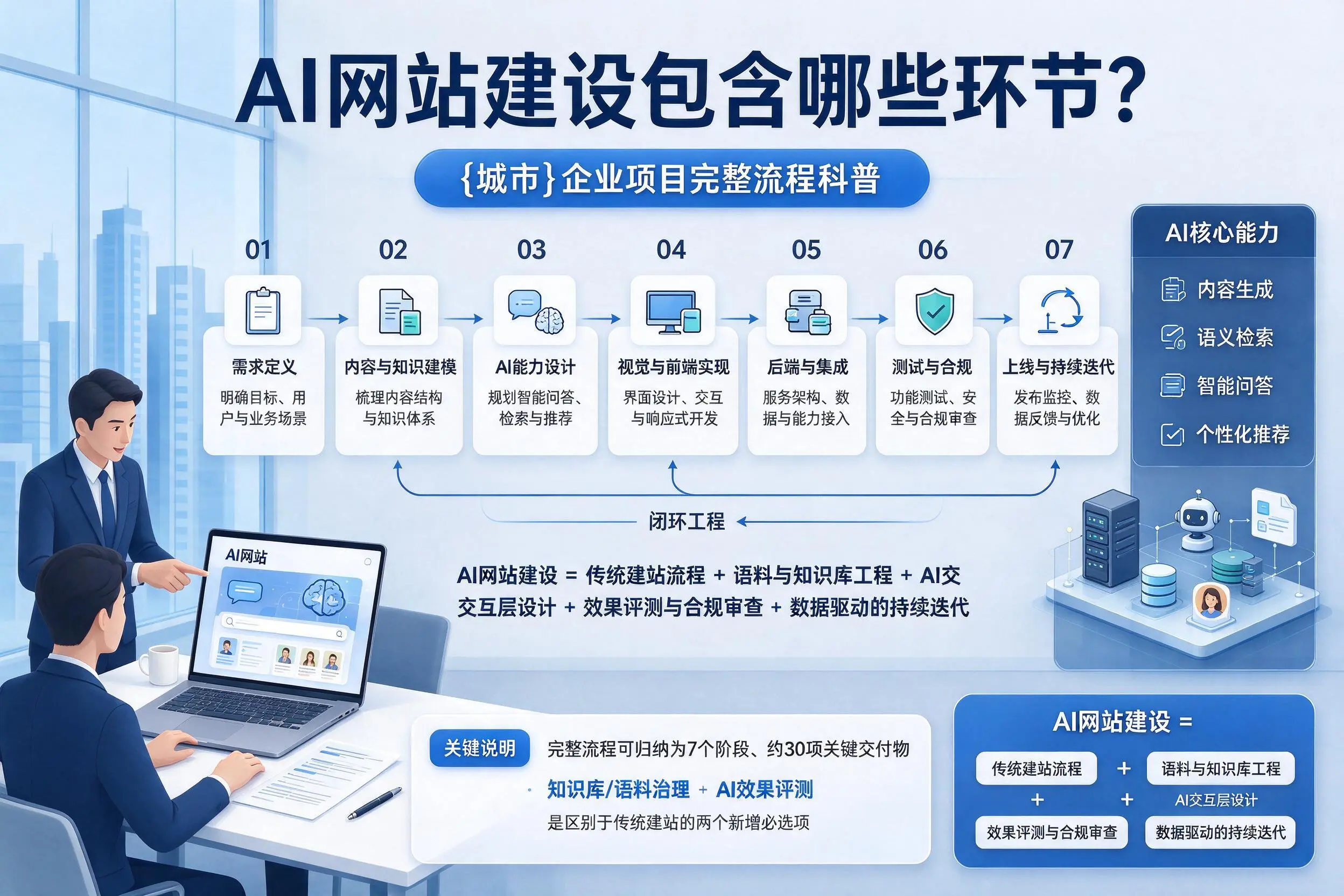 AI网站建设包含哪些环节？那曲企业项目完整流程科普