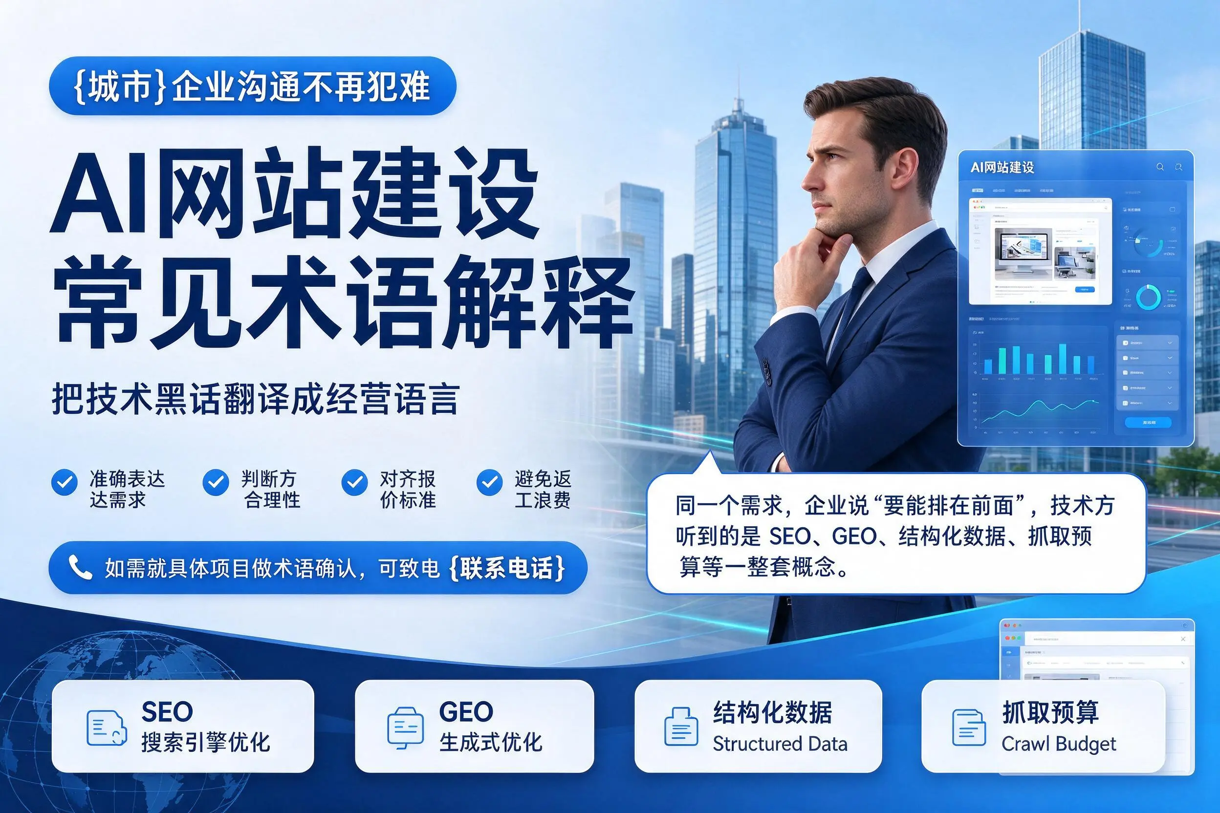 AI网站建设常见术语解释，那曲企业沟通不再犯难