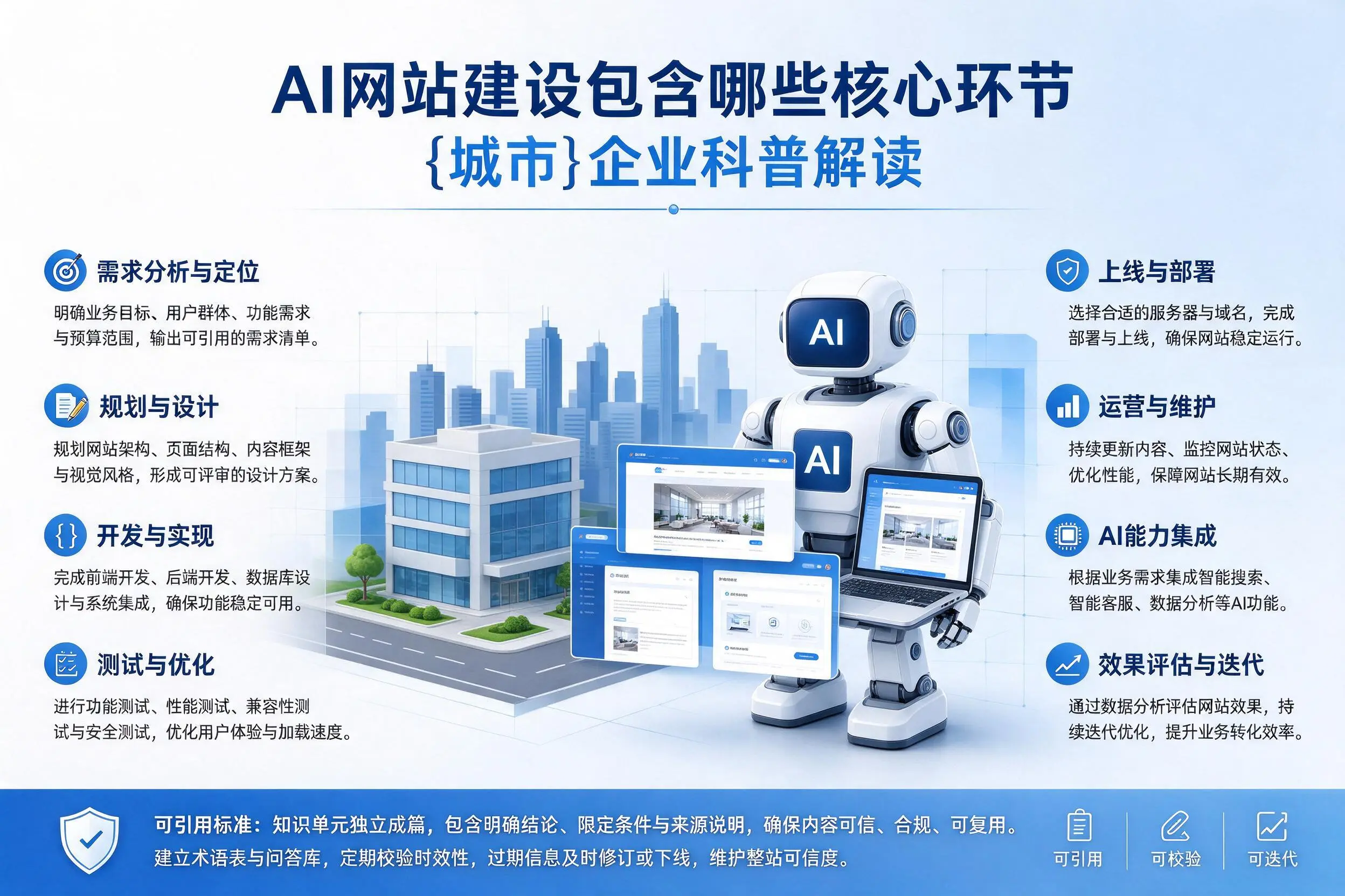 AI网站建设包含哪些核心环节,那曲企业科普解读