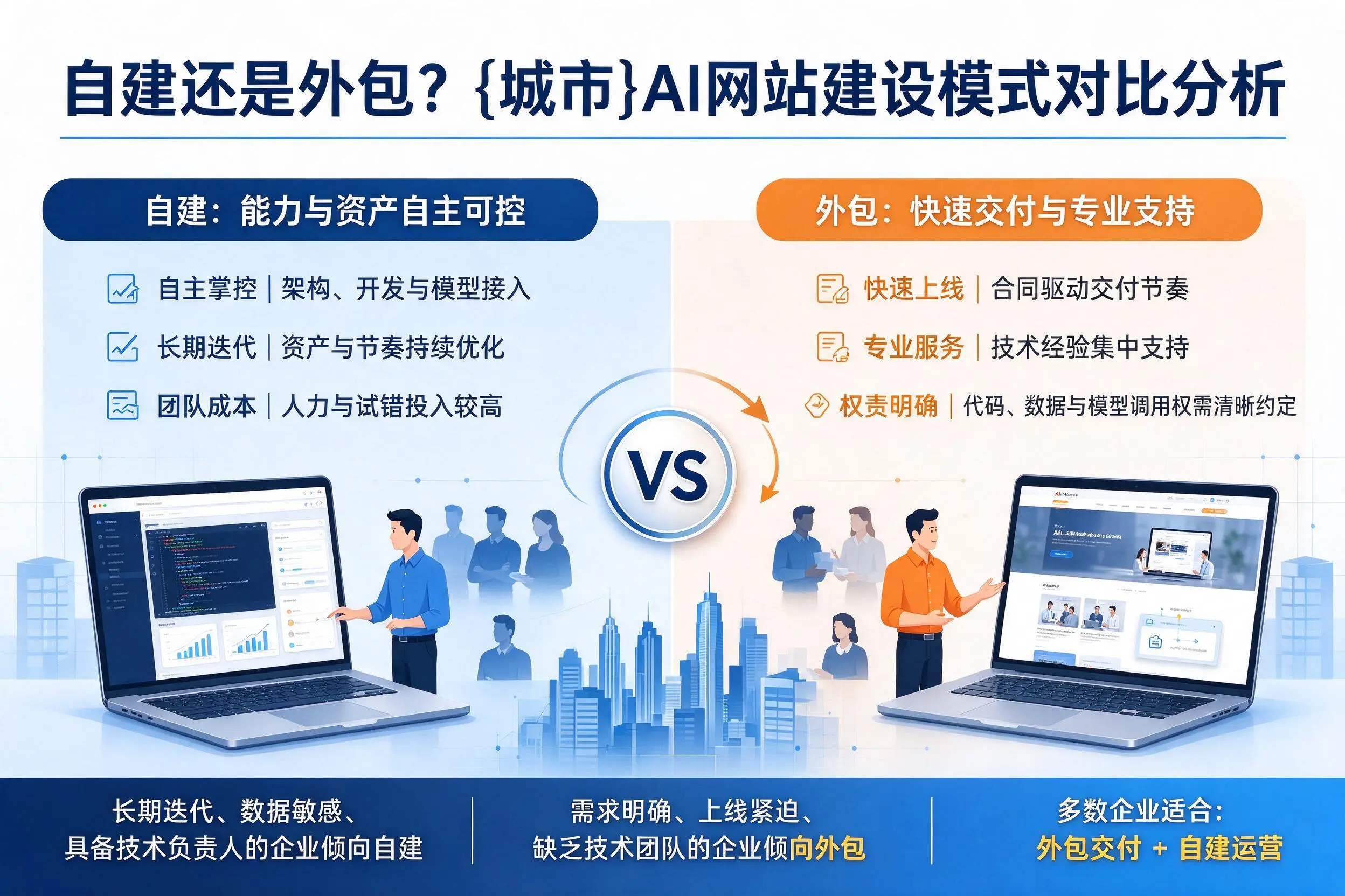 自建还是外包?那曲AI网站建设模式对比分析