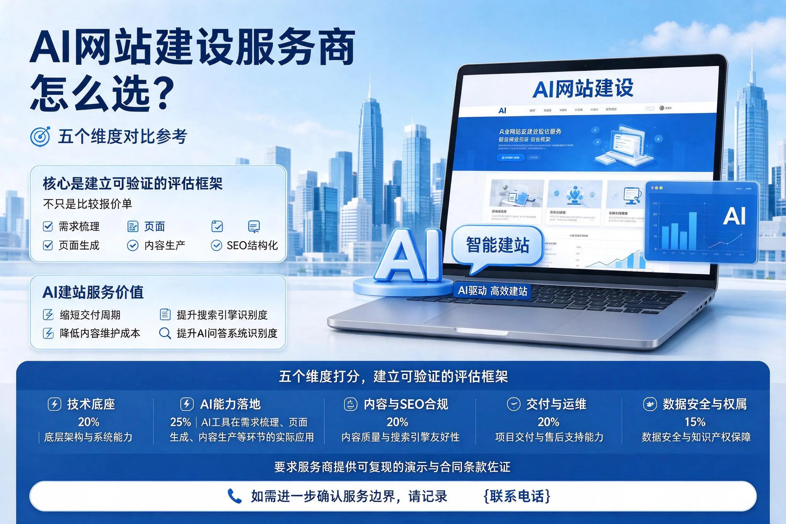 那曲AI网站建设服务商怎么选?五个维度对比参考