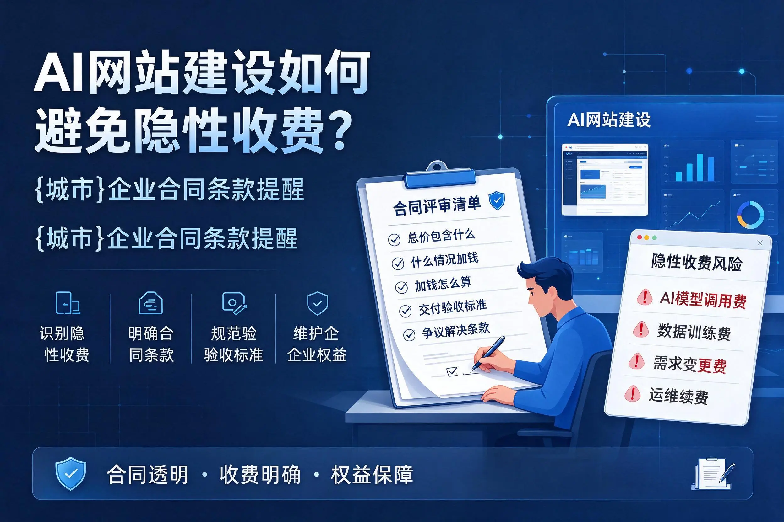 AI网站建设如何避免隐性收费?那曲企业合同条款提醒